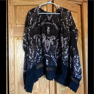 Paisley brown and black cardigan